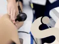 Applicazione di laser terapia per il recupero muscolare e la riduzione del dolore.
