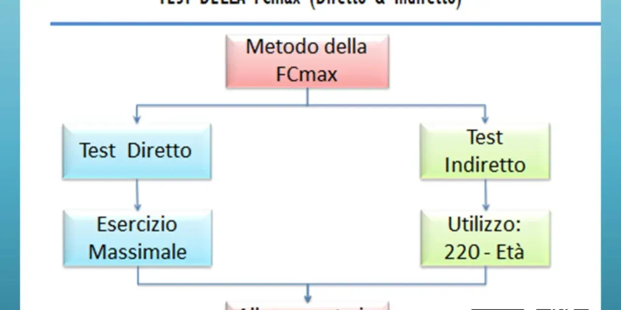 Diagramma del test della FCmax, diretto e indiretto, per l'allenamento.