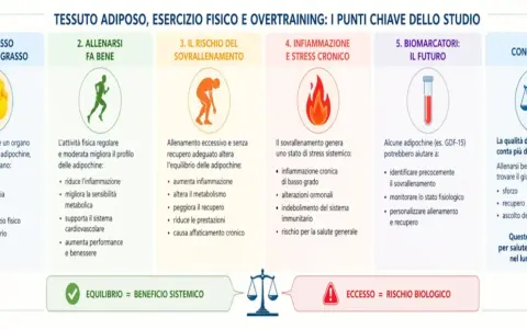 Il sovrallenamento, o overtraining, altera l'equilibrio delle adipochine, causando infiammazione e stress. L'equilibrio è la chiave.