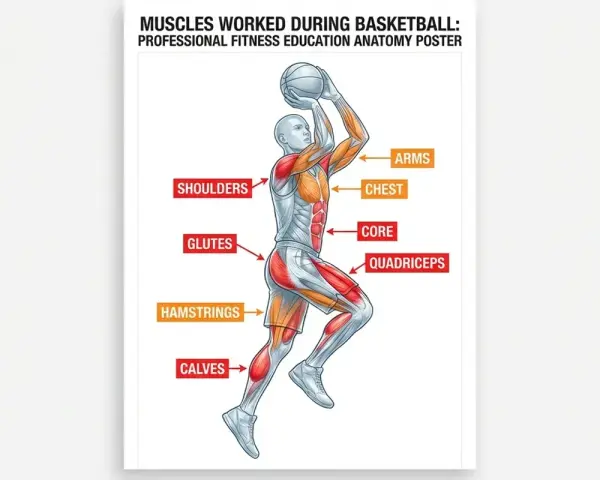 Anatomia del basket: i muscoli pettorali, spalle, core e gambe in azione.